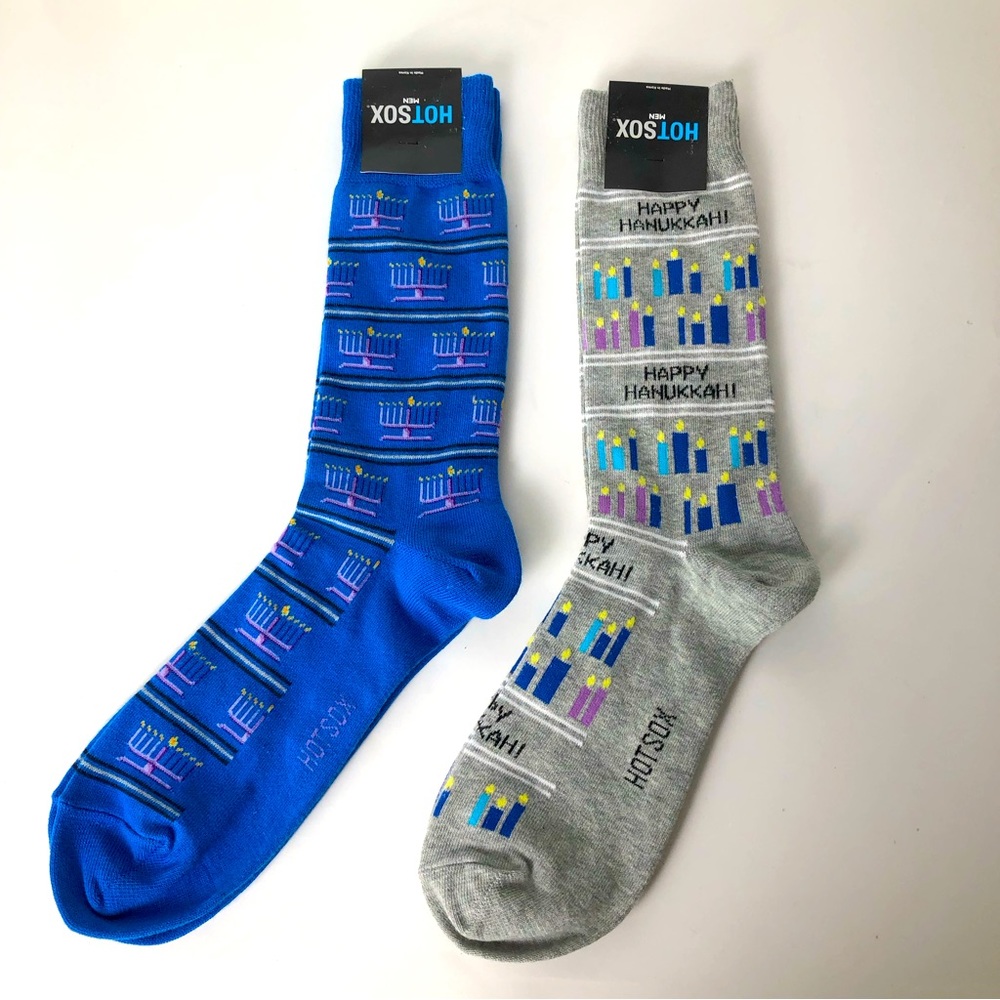 Hot Sox Men’s Happy Hanukkah Socks - 2 pair